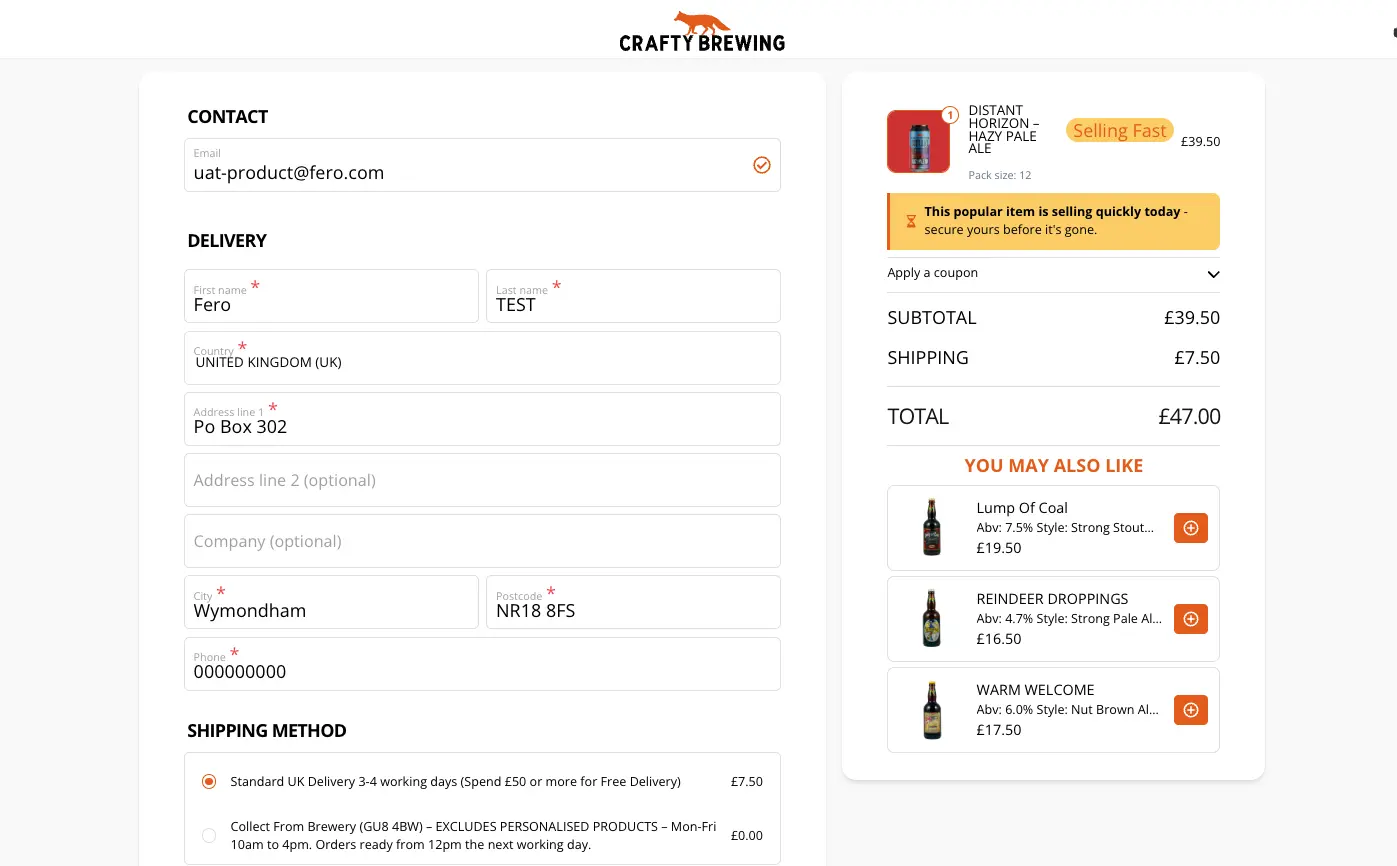 Crafty BrewingCheckout